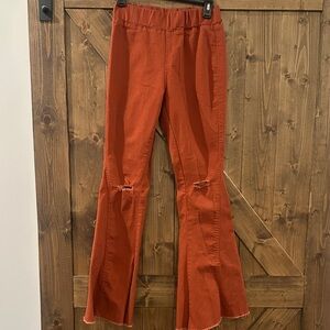 Chic Rust Flared Pants
